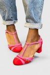 Rosa - Pumps i rött och rosa