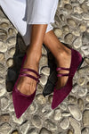 Ballerines pointues à double bride