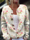 Ambre - Cardigan fleuri vintage