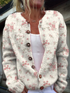Cléophée - Cardigan aux roses