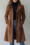 Agathe - Manteau long en suédine