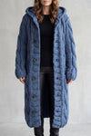 Éliane - Long gilet en maille torsadée