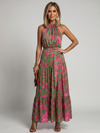 Rowen | Robe midi drapée à encolure