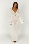 Claire - Robe longue blanche élégante