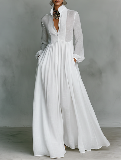 Alisa | Robe longue minimaliste en lin