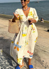 Chyna - Robe longue méditerranéenne