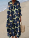 Lea - Robe à imprimé artistique floral vintage