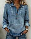 Ghislaine - Sweat à col chemise