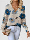 Clémentine - Pull à fleurs brodées