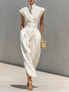 Jada | Robe longue cintrée à revers