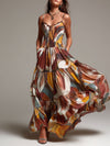 Adèle - Robe longue bohème multicolore
