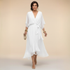 Monica – Robe en mousseline à col en V