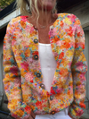 Elisabet - Kofta med målade blommor