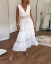 Indra - Robe longue bohème en dentelle