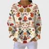 Marceline - Pull crème motif forêt