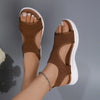 Fanny - Stickade sandaler med tjock sula