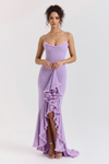 Edith | Robe longue à volants pleine