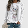 Annelie - Sweatshirt med kattmotiv