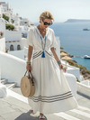 Seren | Robe midi portefeuille à manches