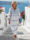 Evadne | Robe longue brodée à col