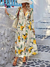 Elise | Robe longue fleurie pleine