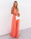 Willow - Robe longue corail clair