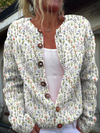 Marcelle - Cardigan tulipes et lavande