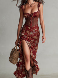 Sara | Robe longue à imprimé floral