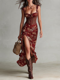 Sara | Robe longue à imprimé floral