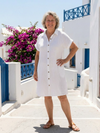 Helene | Robe au genou à manches