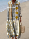 Lior - Robe à imprimé artistique à motif géométrique