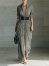Zahara | Robe longue plissée