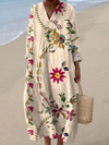 Apolline - Robe à imprimé artistique floral vintage