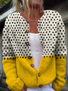 Ernestine - Cardigan bicolore à pois