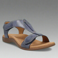 Sandales orthopédiques grises à double bride avec boucle réglable