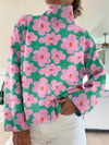 Fabienne - Pull en maille fleuri