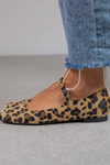 Ballerines à motif animal avec bride