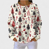 Capucine - Pull crème à motif sapin