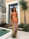 Olympia | Robe longue en satin