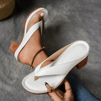Sandales à talon Lesia™ blanches, bride croisée, plateforme et talon carré