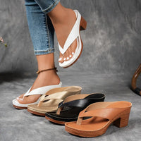 Sandales à talon Lesia™ assorties blanc, doré et noir, talon carré