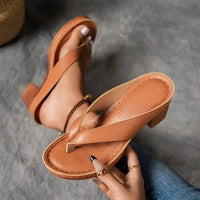 Sandales à talon Lesia™ marron, bride croisée, semelle à plateforme