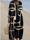 Robe à imprimé géométrique Masque de l’éclipse