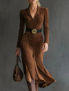 Eleanor | robe midi en daim