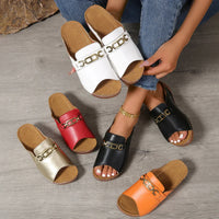 Sandales bohèmes Kimberly™ multicolores à brides ajustables et boucles dorées