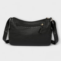 Sac en cuir Old Skool Fenix noir, bandoulière, poche zippée et fermeture principale