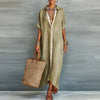 Anastasa | Robe-chemise longue boutonnée