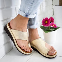 Sandales orthopédiques d’été beige à brides, bout ouvert, semelle épaisse
