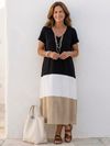 Thalia | Robe midi à empiècements
