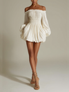 Lily - Robe plissée ivoire